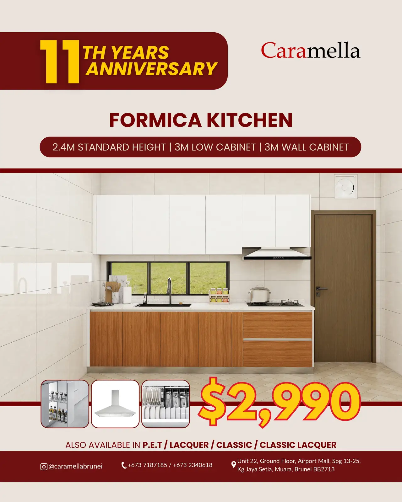 Formica TV Cabinet - from $1,390